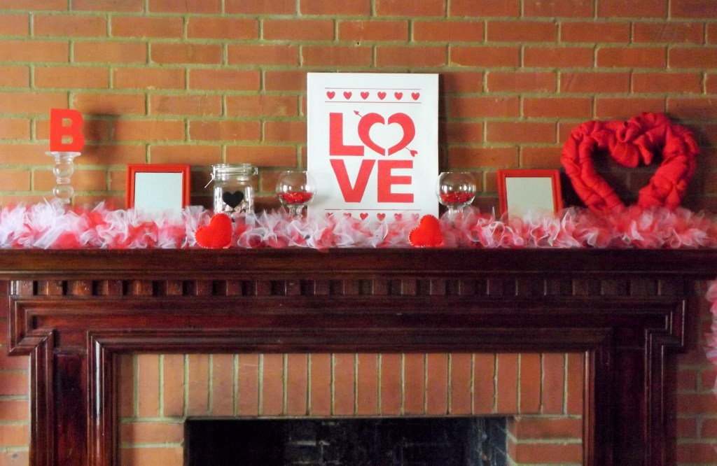 Valentine’s Day Mantel