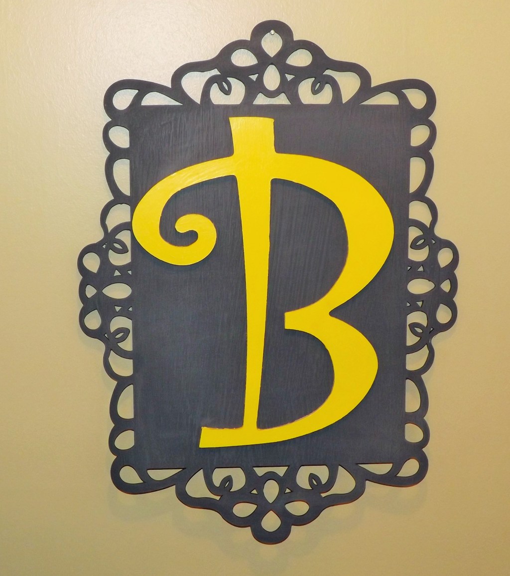 Painted Wood Plaque and&nbsp;Letter