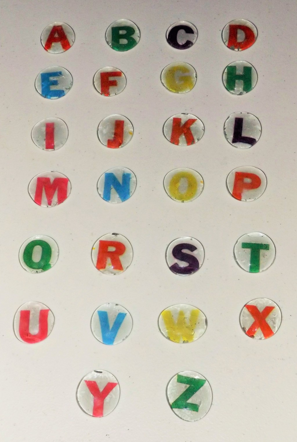 Alphabet Glass Stones