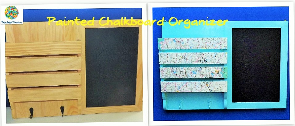 Painted Chalkboard Organizer