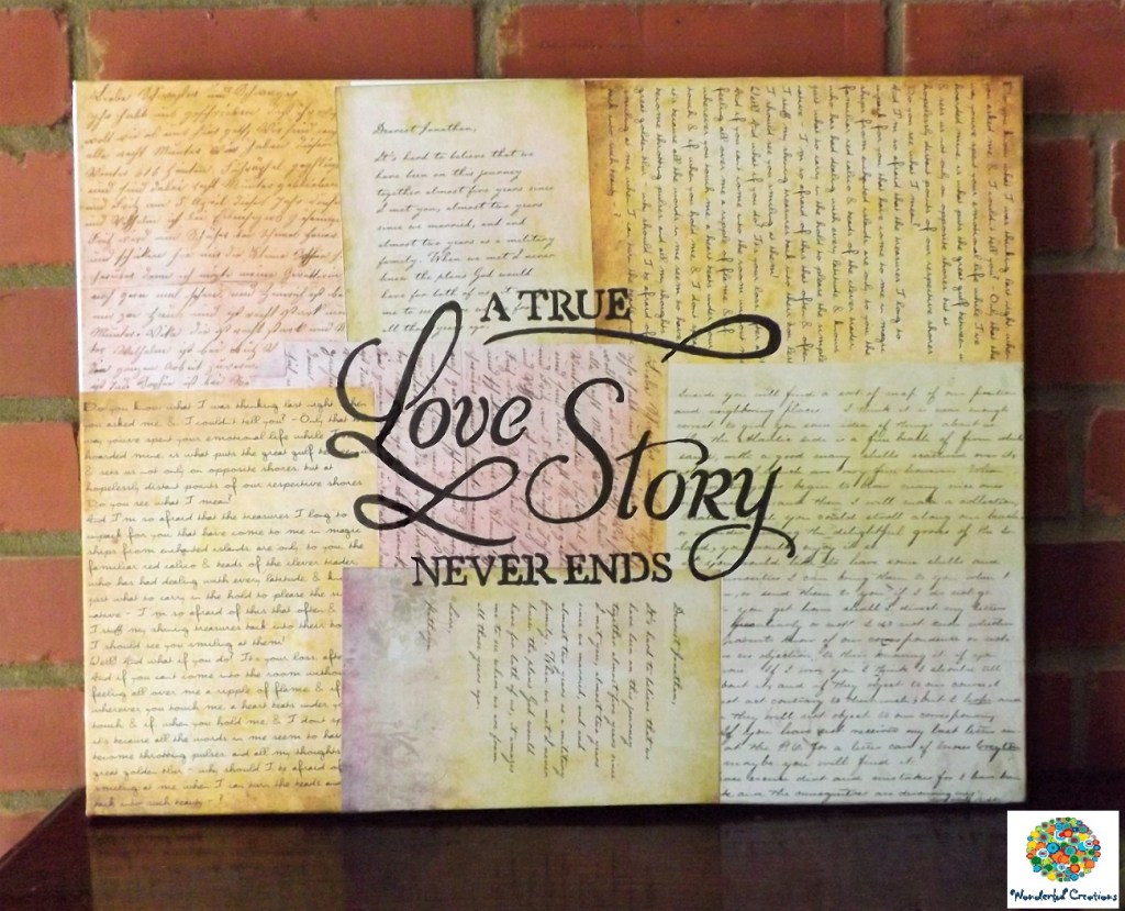 Vintage Love Letter&nbsp;Canvas