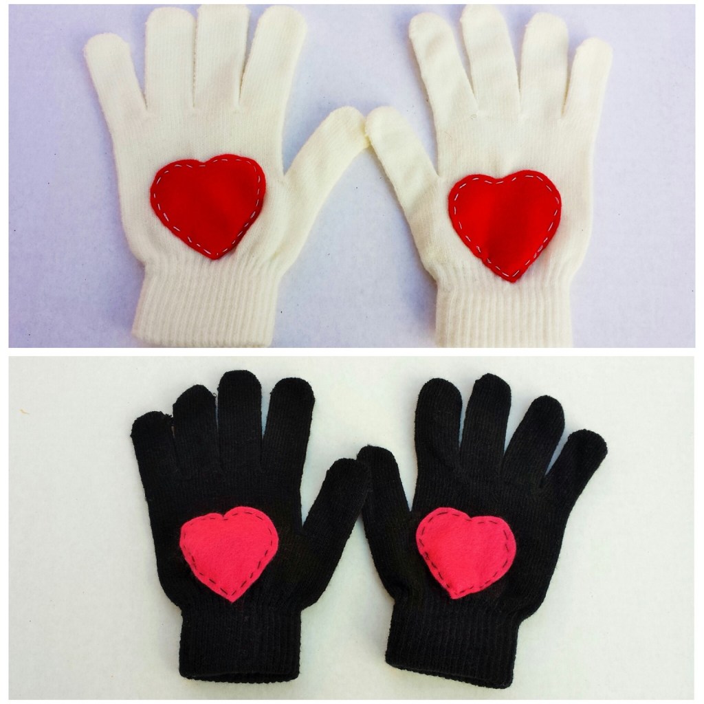 DIY Felt Heart&nbsp;Gloves