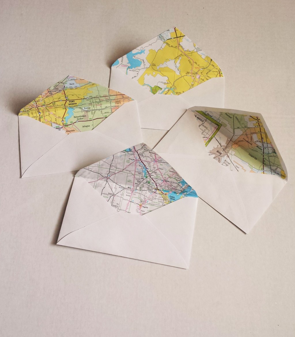 Map Lined Envelopes