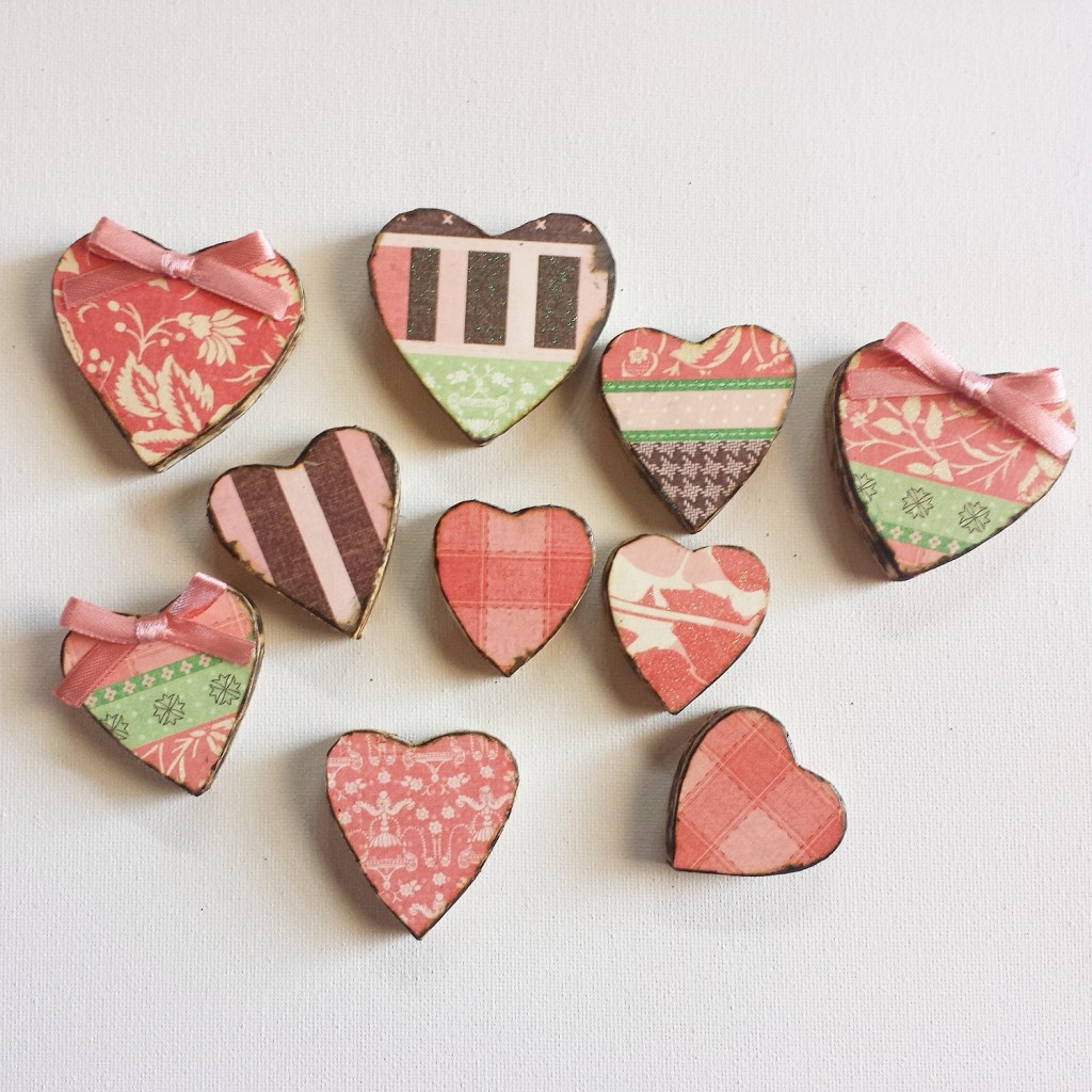 Decorate Wood Hearts for Valentine’s Day