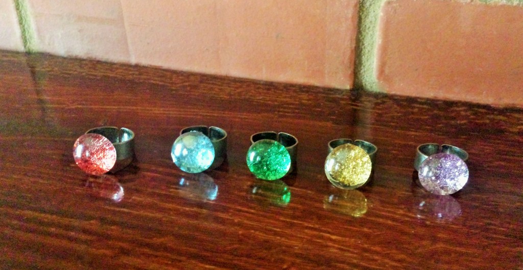 Glitter Gem Rings