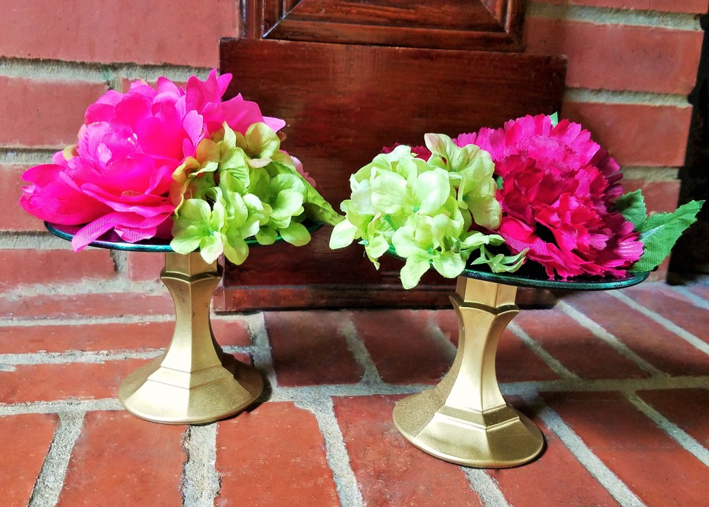DIY Candlestick Centerpieces with&nbsp;Flowers